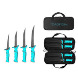 Toadfish Qualifies for Free Shipping Toadfish Filet Knife Gift Set 4x Knives 5" 6" 7" 8" Fixed #1175