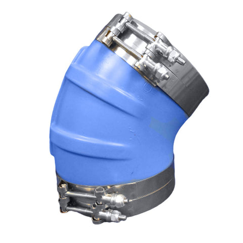 Trident Marine Qualifies for Free Shipping Trident 10" ID 45-Degree Blue Silicone Molded Wet Exhaust #240V10000-S/S