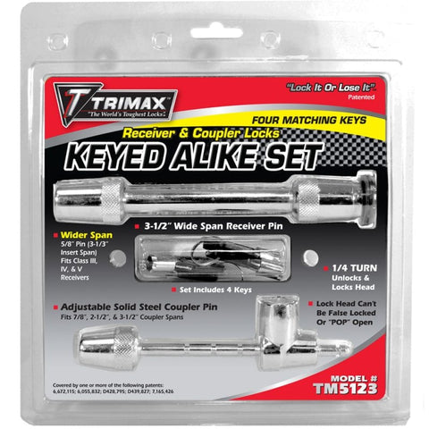 Trimax Locks Qualifies for Free Shipping Trimax Locks Keyed Alike Receiver Coupler Lock Set #TM5123