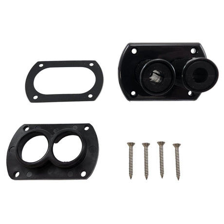 Uflex USA Qualifies for Free Shipping Uflex Dual Thru-Hull Hose Fitting Black #R8B
