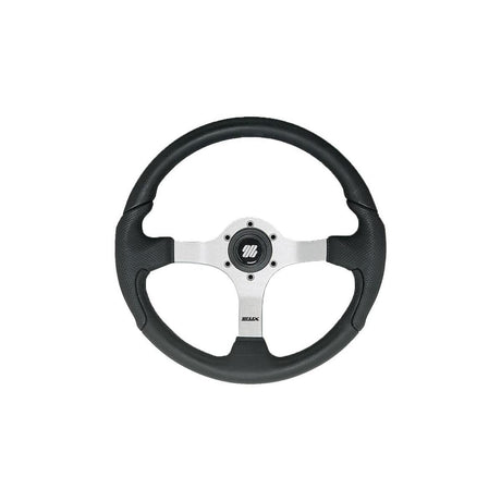 Uflex USA Qualifies for Free Shipping Uflex Nisida Steering Wheel Polished Silver Black Grips #NISIDABP