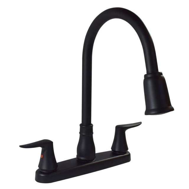 Valterra Qualifies for Free Shipping Valterra Catalina 2-Handle Pull Down Kitchen Faucet Matte Black #PF221703