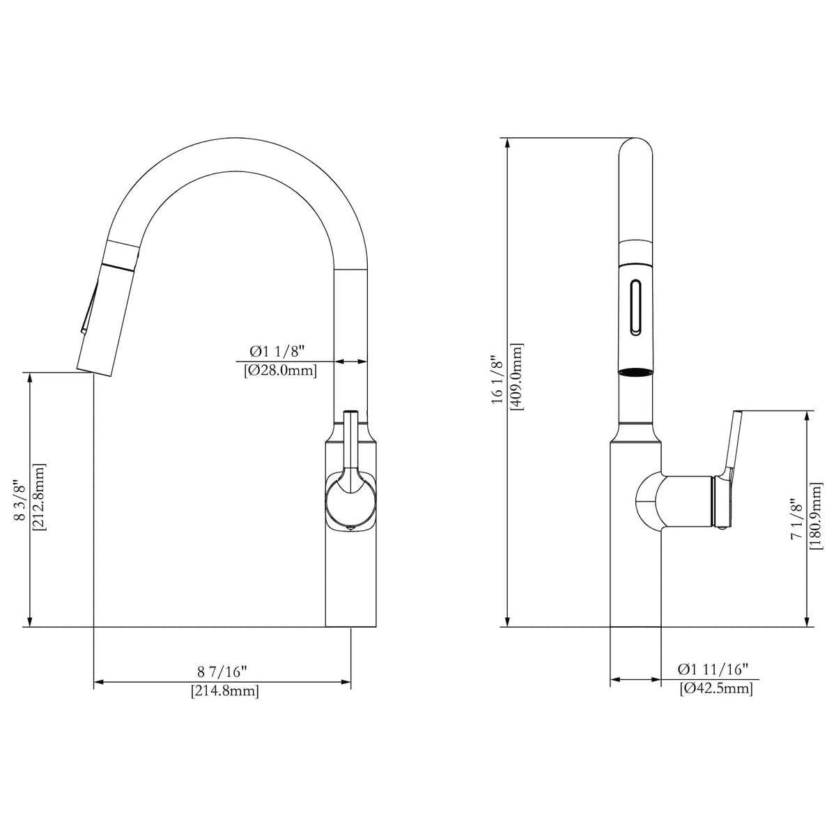 Valterra Qualifies for Free Shipping Valterra Premium Slimline 1 Handle Black with Gold Handle #PF231780