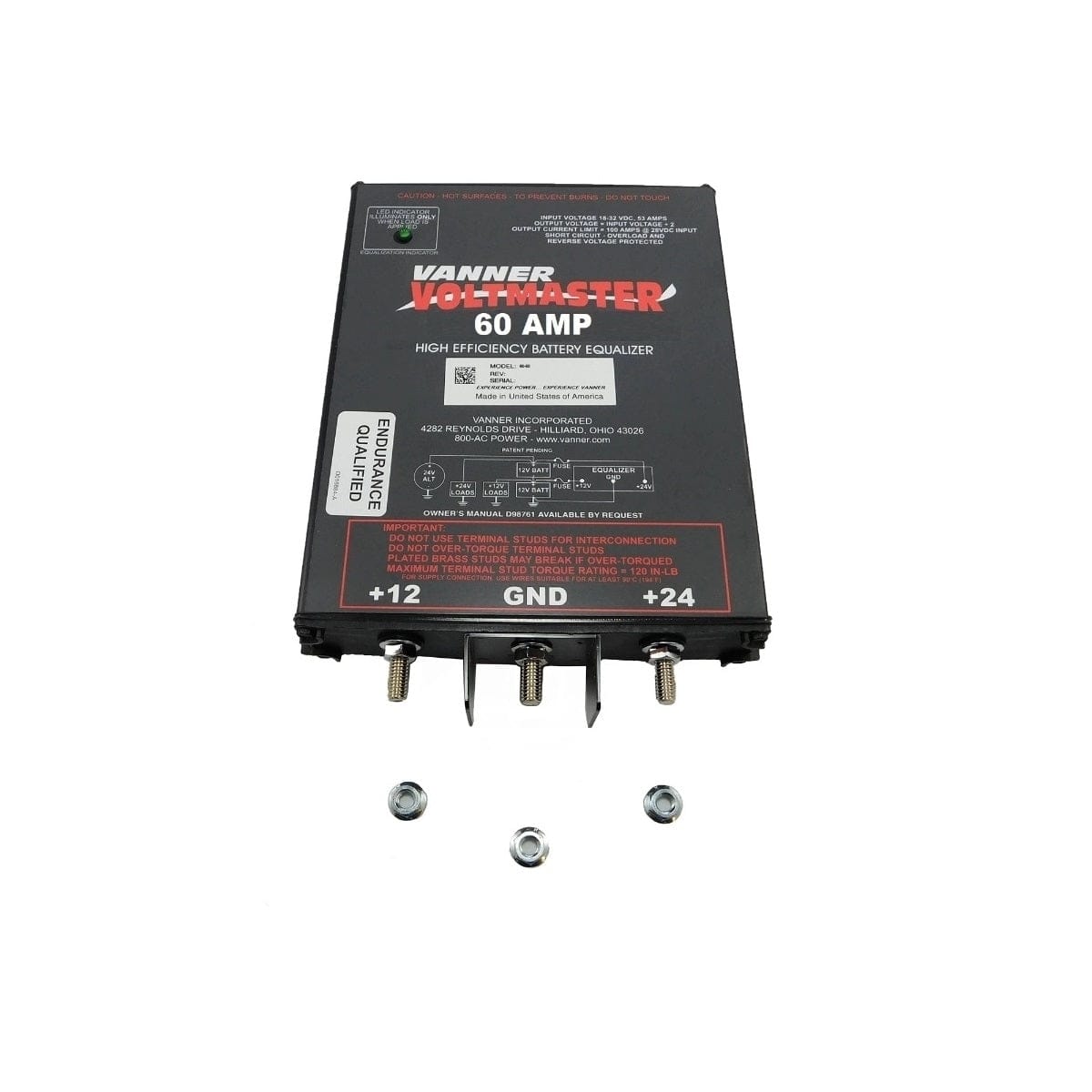 Vanner Qualifies for Free Shipping Vanner 24v Input to 12v Output Volt Battery Equalizer 60a #65-60