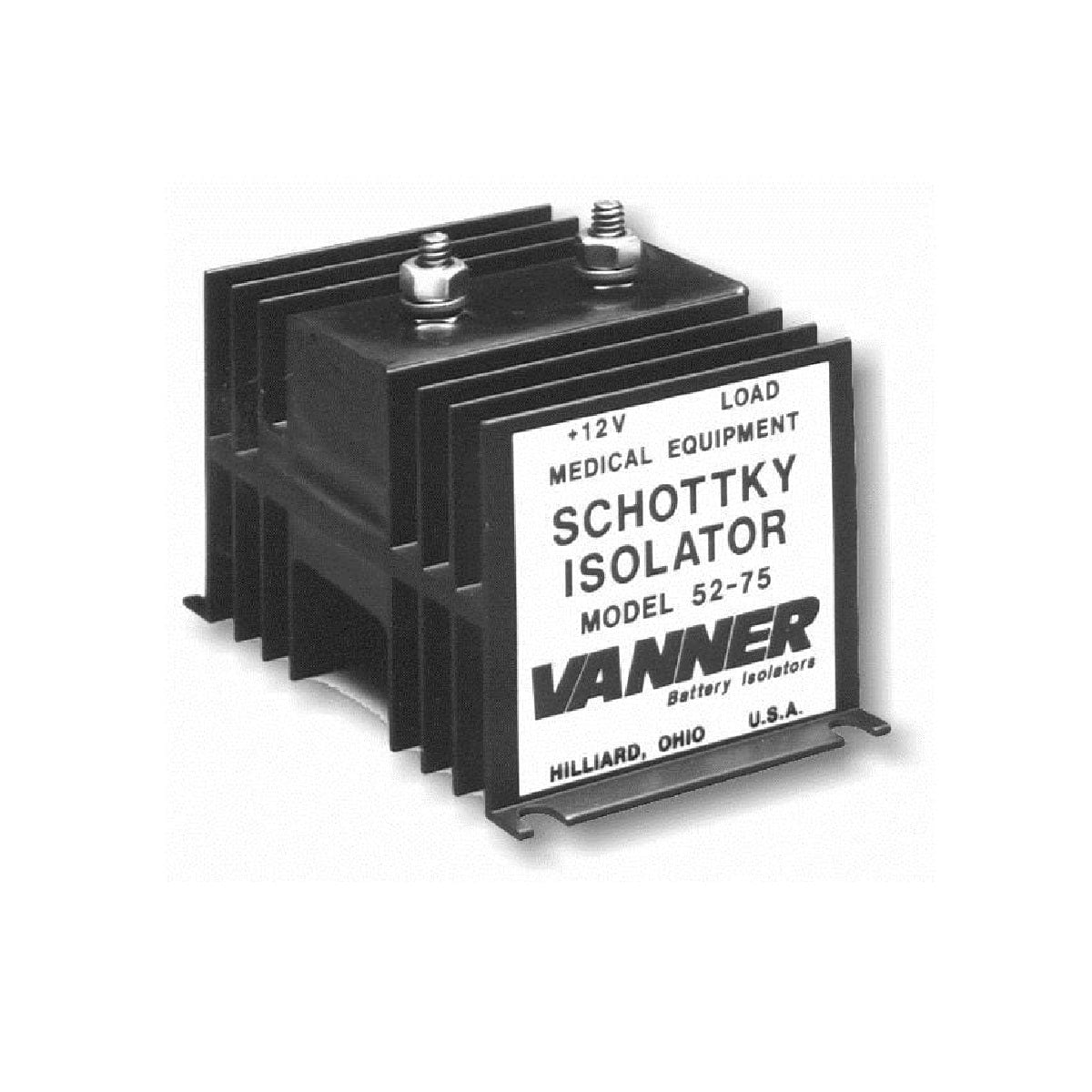 Vanner Qualifies for Free Shipping Vanner Medical Battery Isolator 75a 1-Bank #52-75