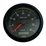 VDO Qualifies for Free Shipping VDO Cockpit International Gen II 4K RPM Tach with Hourmeter #333-93500