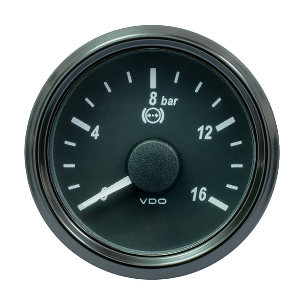 VDO Not Qualified for Free Shipping VDO SingleViu 2-1/16" Brake Pressure Gauge 16 Bar #A2C3832710030