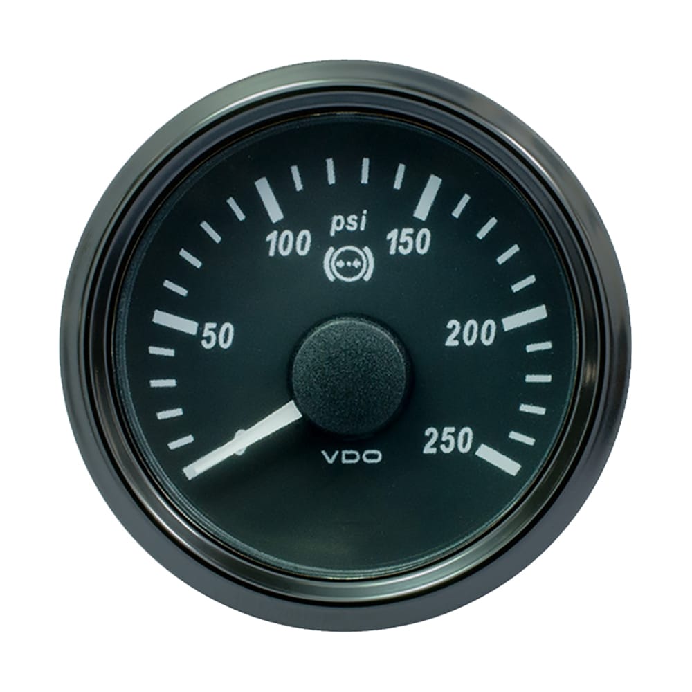 VDO Not Qualified for Free Shipping VDO SingleViu 2-1/16" Brake Pressure Gauge 250 PSI #A2C3832730030