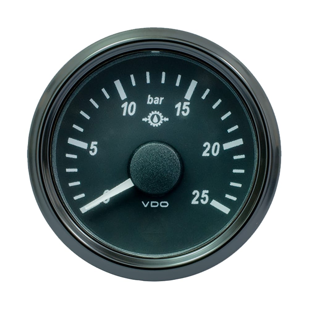 VDO Not Qualified for Free Shipping VDO SingleViu 2-1/16" Gear Oil Press Gauge 25 Bar #A2C3833460030