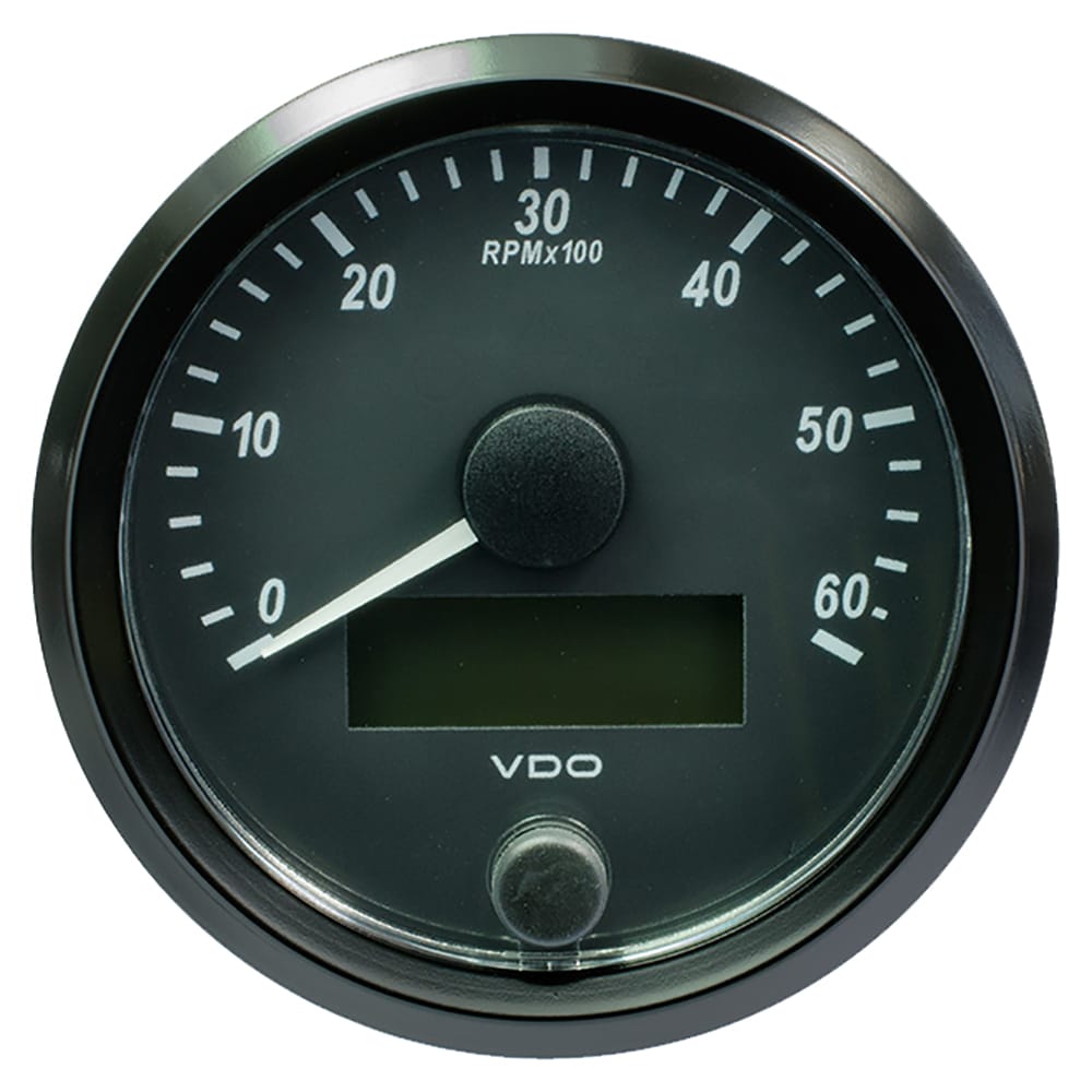 VDO Not Qualified for Free Shipping VDO SingleViu 80mm 3-1/8" Tachometer 6000 RPM #A2C3833010030