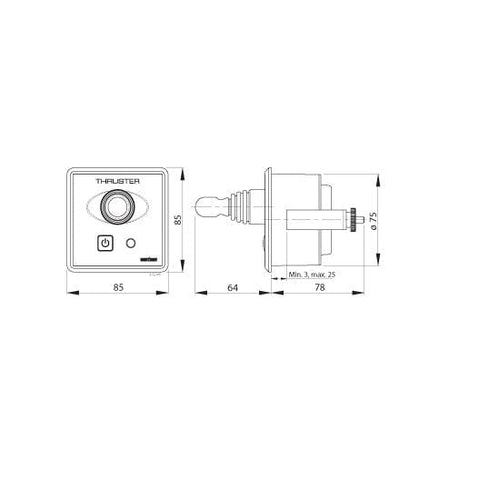 Vetus Qualifies for Free Shipping Vetus Bow Thruster Panel with Joy #BPJE2
