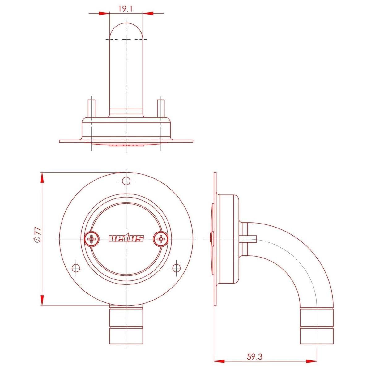 Vetus Qualifies for Free Shipping Vetus Breather Nipple SS 3/4" Angled #AB19B