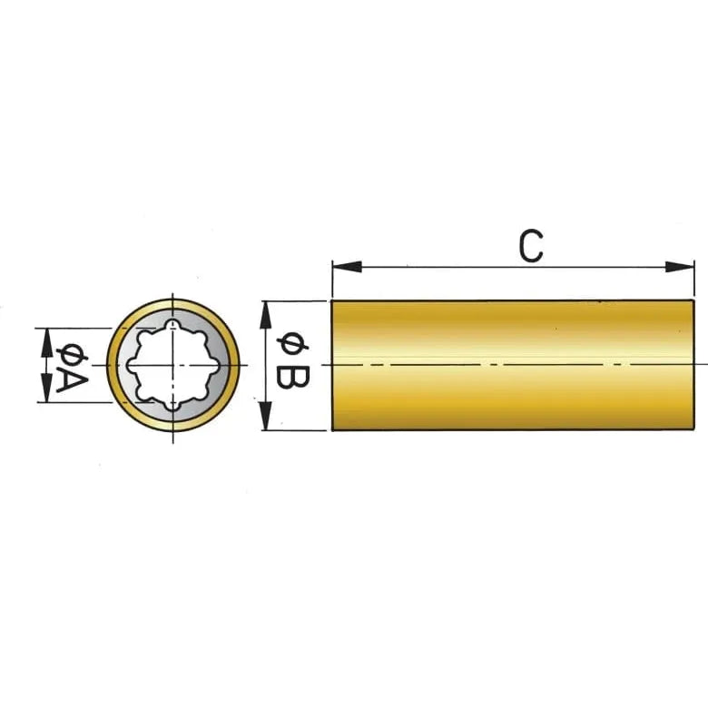 Vetus Qualifies for Free Shipping Vetus Cutlass Rubber Bearing #RL3550PH