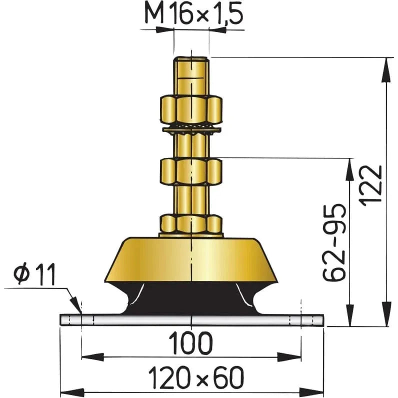 Vetus Qualifies for Free Shipping Vetus Flex Engine Mounting Type K100V #KSTEUN100V