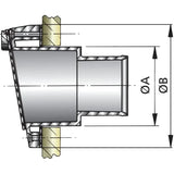 Vetus Qualifies for Free Shipping Vetus Plastic Transom Exhaust Connection with Flapper 50mm #TRC50PV