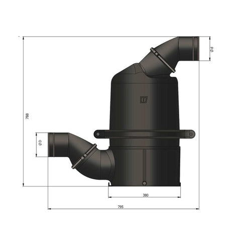 Vetus Qualifies for Free Shipping Vetus Waterlock High Performance 127 In/Out #HPW127