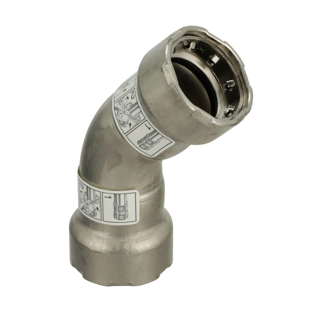 Viega Qualifies for Free Shipping Viega Megapress 316 FKM 1-1/4" 45-Degree Elbow #91770