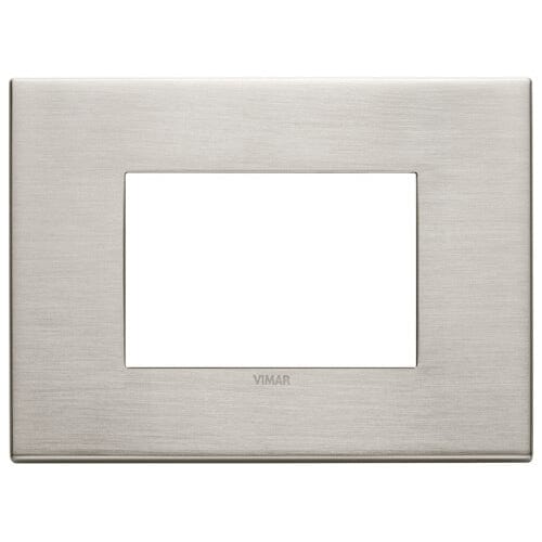 Vimar Qualifies for Free Shipping Vimar Eikon EXE 3-Module Plate Brushed Nickel #VM22653.11