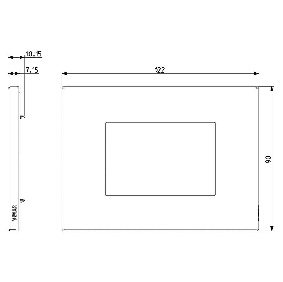 Vimar Qualifies for Free Shipping Vimar Eikon EXE Plate 3-Module Metal Anthracite Grey #VM22653.03
