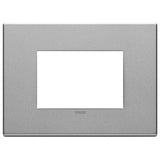 Vimar Qualifies for Free Shipping Vimar Eikon EXE Plate 3-Module Metal Matte Silver #VM22653.02