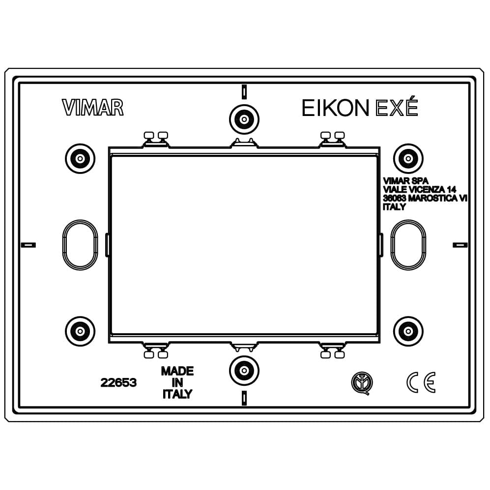 Vimar Qualifies for Free Shipping Vimar Eikon EXE Plate 3-Module Metal Matte White #VM22653.01