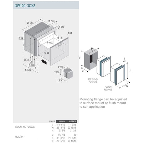 Vitrifrigo Truck Freight - Not Qualified for Free Shipping Vitrifrigo 3.3 cu ft Single Drawer Refrigerator SS #DW100RXP4-EX-1