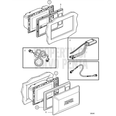 Volvo Penta Qualifies for Free Shipping Volvo Penta 7" Color Display Frame #21330289