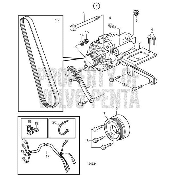 Volvo Penta Qualifies for Free Shipping Volvo Penta Belt #21179870