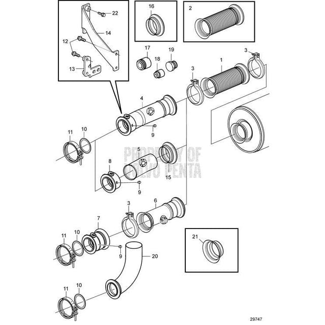 Volvo Penta Qualifies for Free Shipping Volvo Penta Exhaust Pipe #22338252