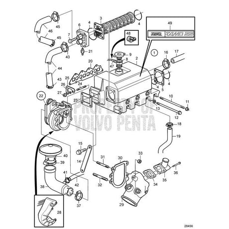 Volvo Penta Qualifies for Free Shipping Volvo Penta Heat Exchanger to Water Pump Hose #3580930