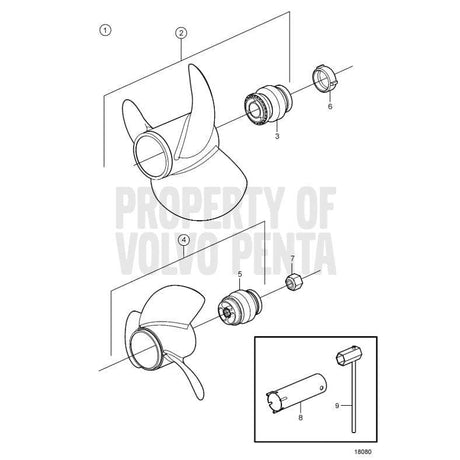 Volvo Penta Qualifies for Free Shipping Volvo Penta Propeller D4 Front Aluminum 3-Blade LH Duoprop #3851424