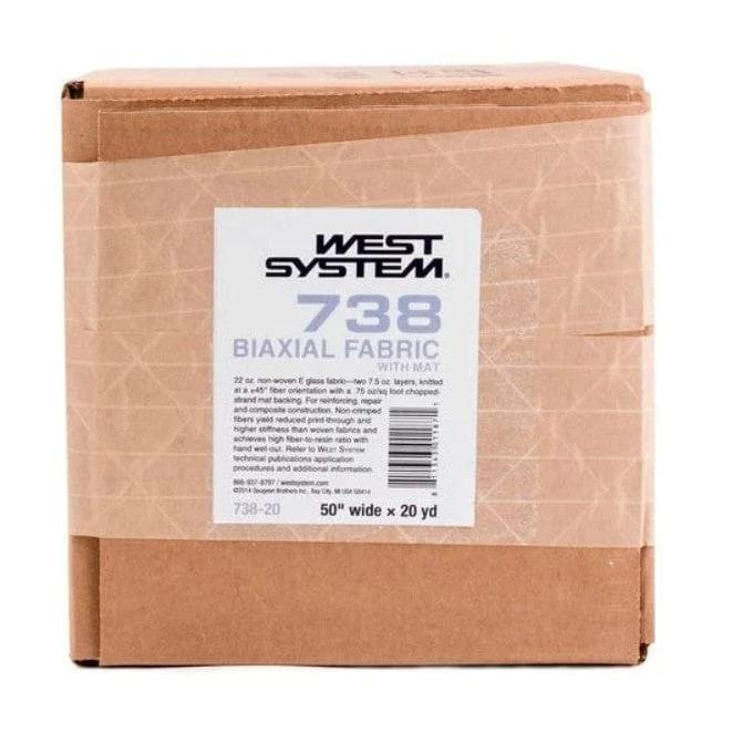 West System Brand Not Qualified for Free Shipping West System Biaxial Fabric with Mat 50" x 20 Yards #738-20