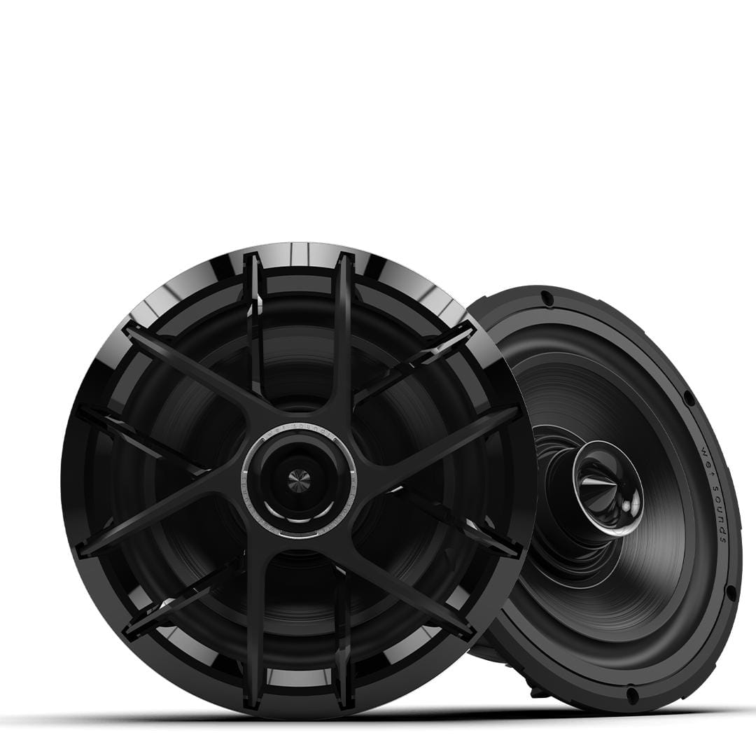 Wet Sounds Qualifies for Free Shipping Wet Sounds ZERO 8" XZ-B Black Speakers #ZERO 8 XZ-B