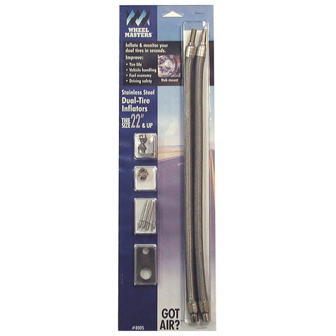 Wheel Masters Qualifies for Free Shipping Wheel Masters SS Hose Extenders for 22" Wheels 2 Hose Kit Hub Hole Mount #8005