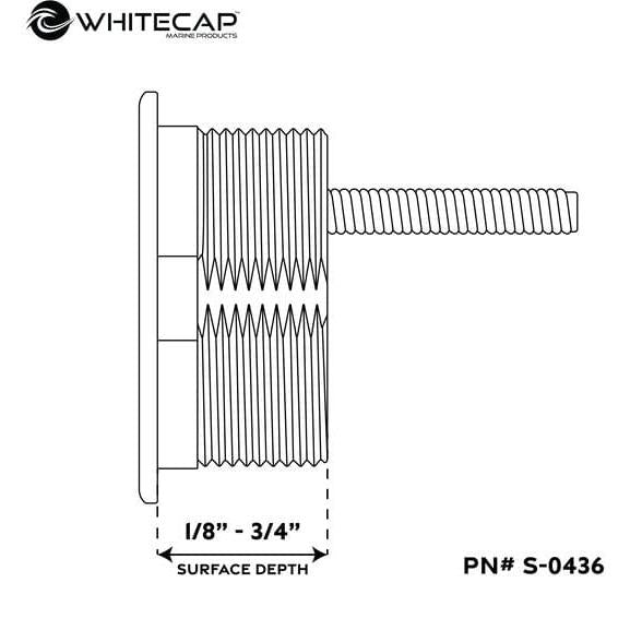 Whitecap Qualifies for Free Shipping Whitecap 2-1/2" D Style Compression Handle Locking #S-0536C