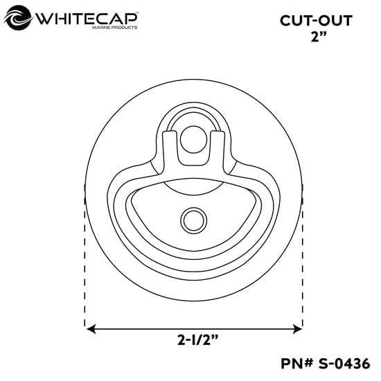 Whitecap Qualifies for Free Shipping Whitecap 2-1/2" D Style Compression Handle Locking #S-0536C