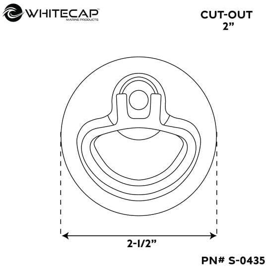 Whitecap Qualifies for Free Shipping Whitecap 2-1/2" D Style Compression Handle Non-Locking #S-0535C