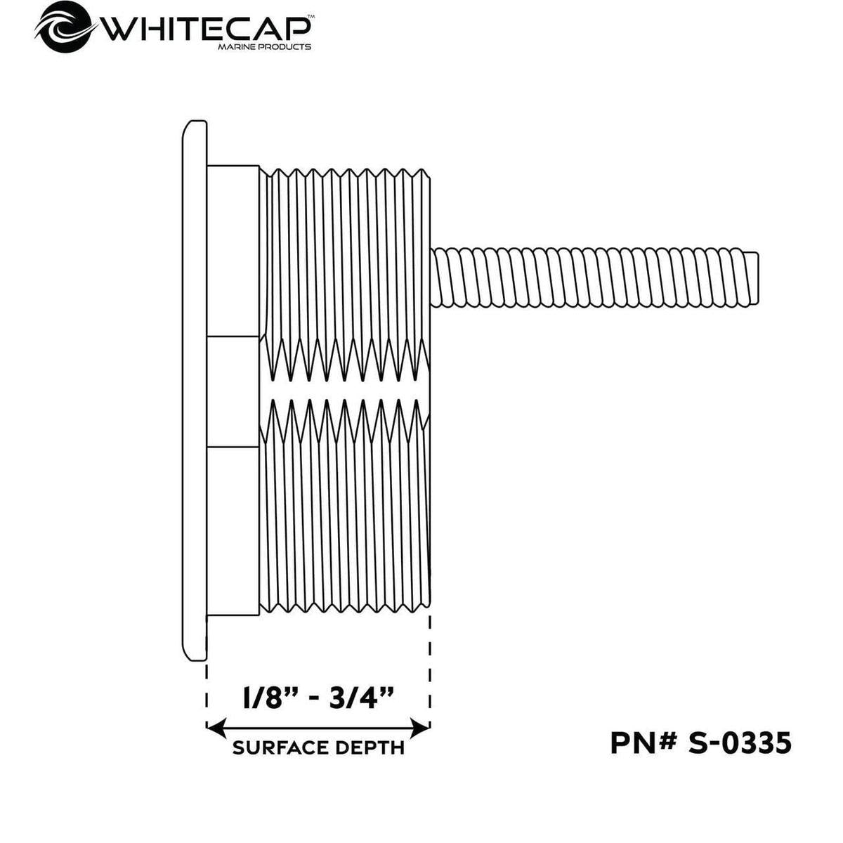 Whitecap Qualifies for Free Shipping Whitecap D-Style Comp Handle Non-Locking #S-0335C