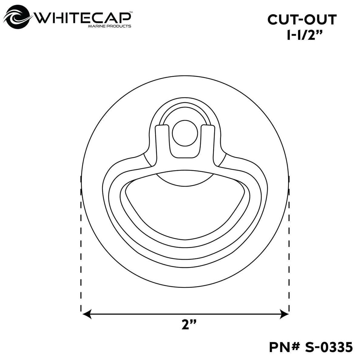 Whitecap Qualifies for Free Shipping Whitecap D-Style Comp Handle Non-Locking #S-0335C