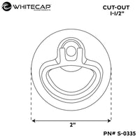Whitecap Qualifies for Free Shipping Whitecap D-Style Comp Handle Non-Locking #S-0335C