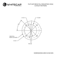 Whitecap Qualifies for Free Shipping Whitecap Gas Deck Fill No Vent 30-Degree #S-1423A30NV