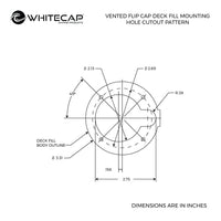 Whitecap Qualifies for Free Shipping Whitecap Gas Deck Fill with Vent 30-Degree #S-1423A30