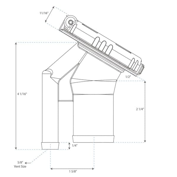 Whitecap Qualifies for Free Shipping Whitecap Gas Deck Fill with Vent 30-Degree #S-1423A30