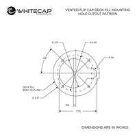 Whitecap Qualifies for Free Shipping Whitecap Gas Deck Fill with Vent Straight #S-1423C