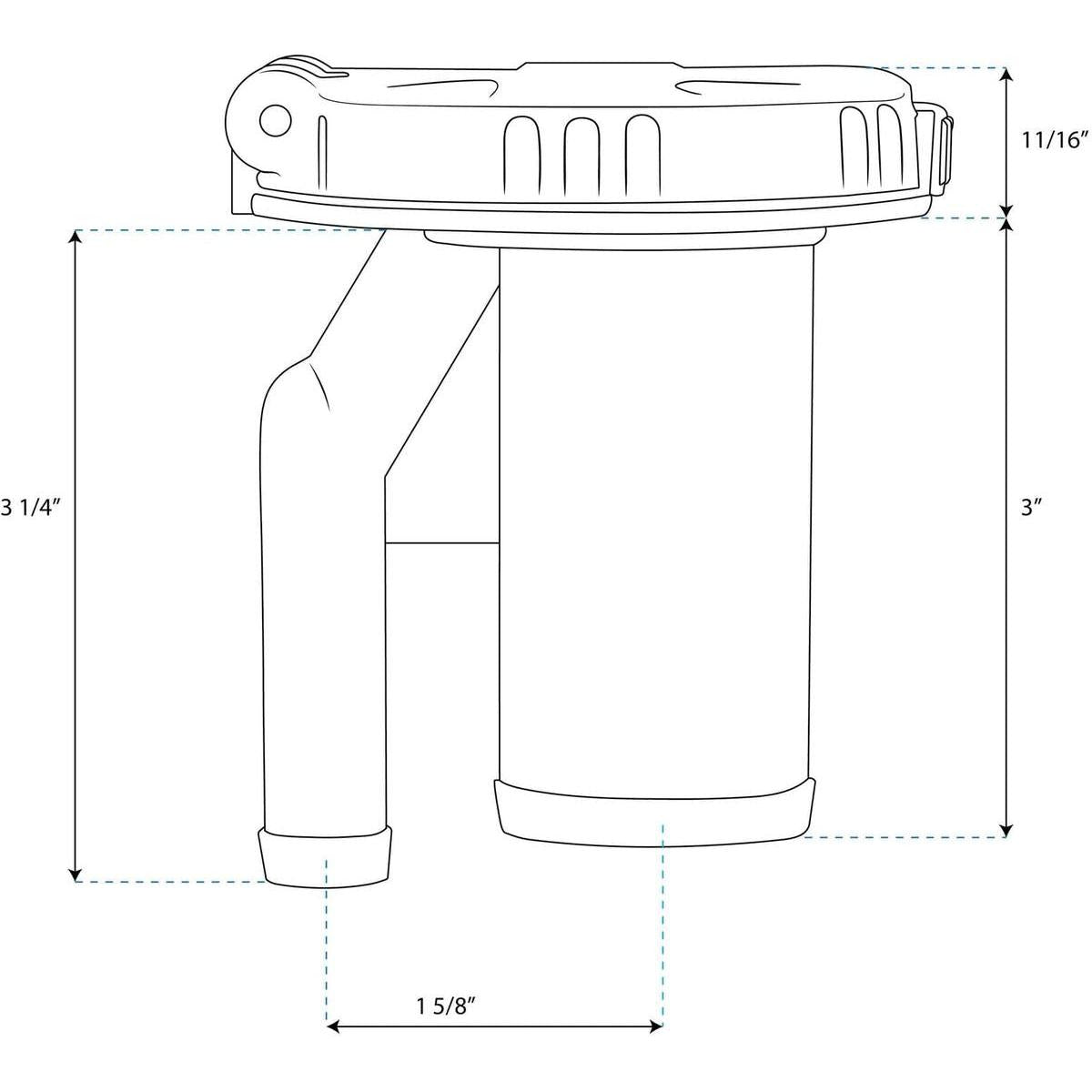 Whitecap Qualifies for Free Shipping Whitecap Gas Deck Fill with Vent Straight #S-1423C