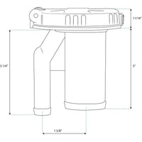 Whitecap Qualifies for Free Shipping Whitecap Gas Deck Fill with Vent Straight #S-1423C