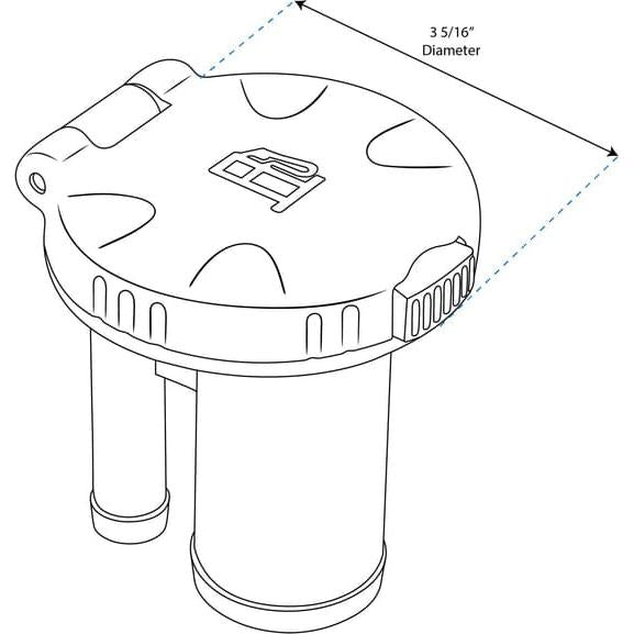 Whitecap Qualifies for Free Shipping Whitecap Gas Deck Fill with Vent Straight #S-4423
