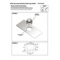 Whitecap Qualifies for Free Shipping Whitecap SS Cup Holder Flush Wide Lip #S-3503WL