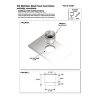 Whitecap Qualifies for Free Shipping Whitecap SS Cup Holder No Drain #S-3511AV
