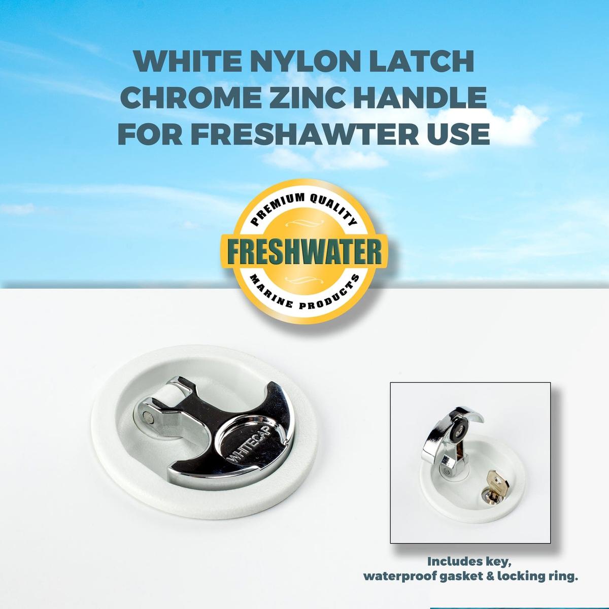 Whitecap Qualifies for Free Shipping Whitecap White Locking T-Handle #S-0226W